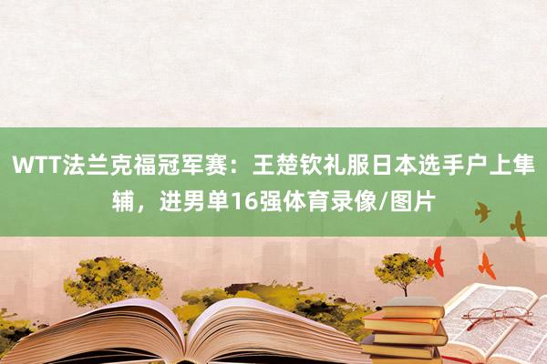 WTT法兰克福冠军赛：王楚钦礼服日本选手户上隼辅，进男单16强体育录像/图片