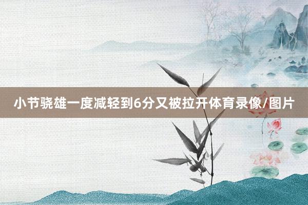 小节骁雄一度减轻到6分又被拉开体育录像/图片