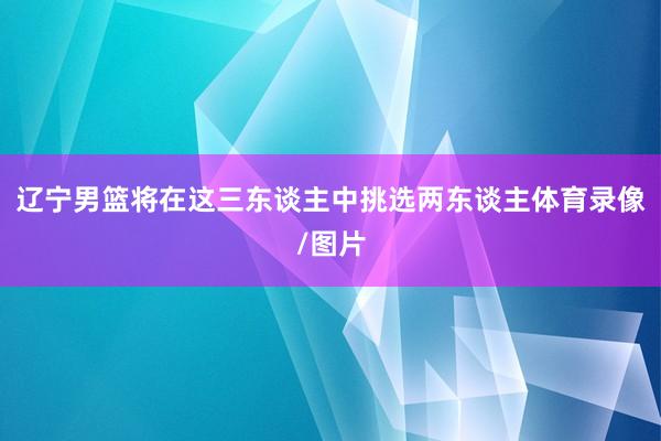 辽宁男篮将在这三东谈主中挑选两东谈主体育录像/图片