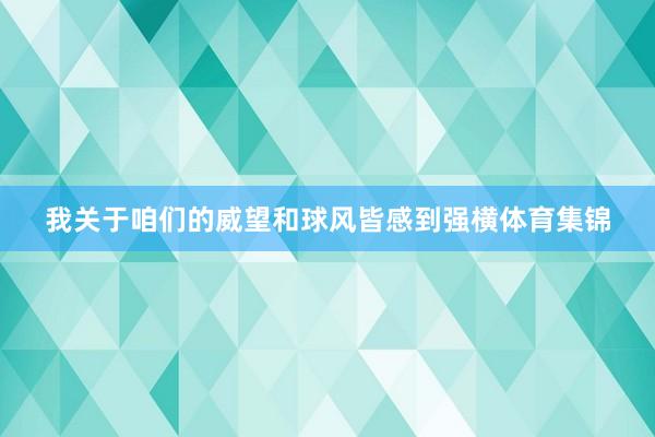 我关于咱们的威望和球风皆感到强横体育集锦