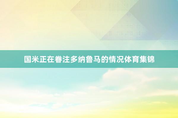 国米正在眷注多纳鲁马的情况体育集锦