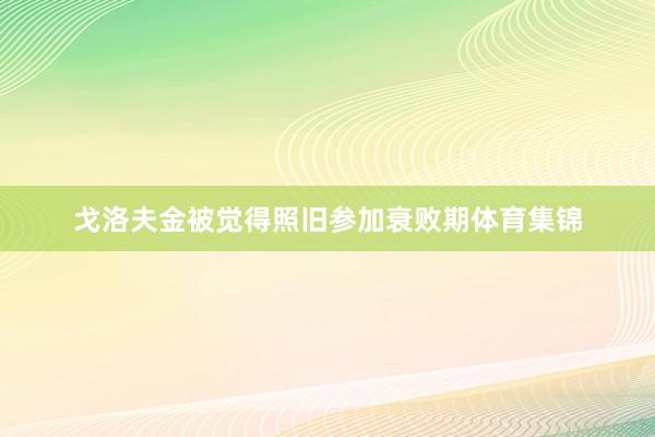 戈洛夫金被觉得照旧参加衰败期体育集锦