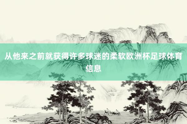 从他来之前就获得许多球迷的柔软欧洲杯足球体育信息